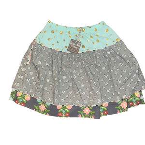 NEW Girls Matilda Jane Hello Lovely Skirt Size 12 Blue and Gray BOHO Hippie